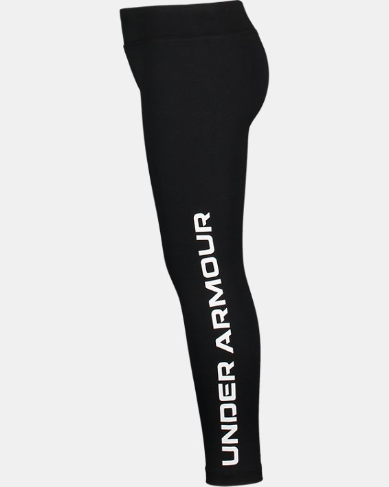 Girls' Pre-School UA Wordmark Leggings, Black, pdpMainDesktop image number 1
